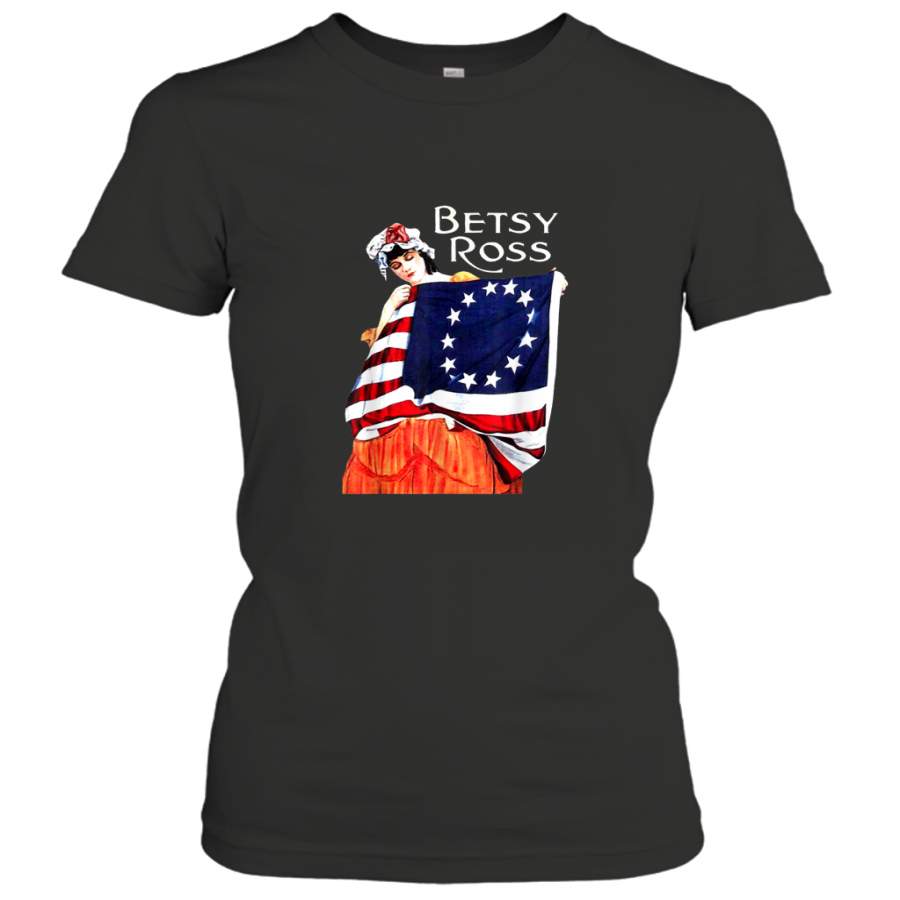 Vintage Betsy Ross Flag Shirt Art 13 Original Colonies Flag Women’s T-Shirt