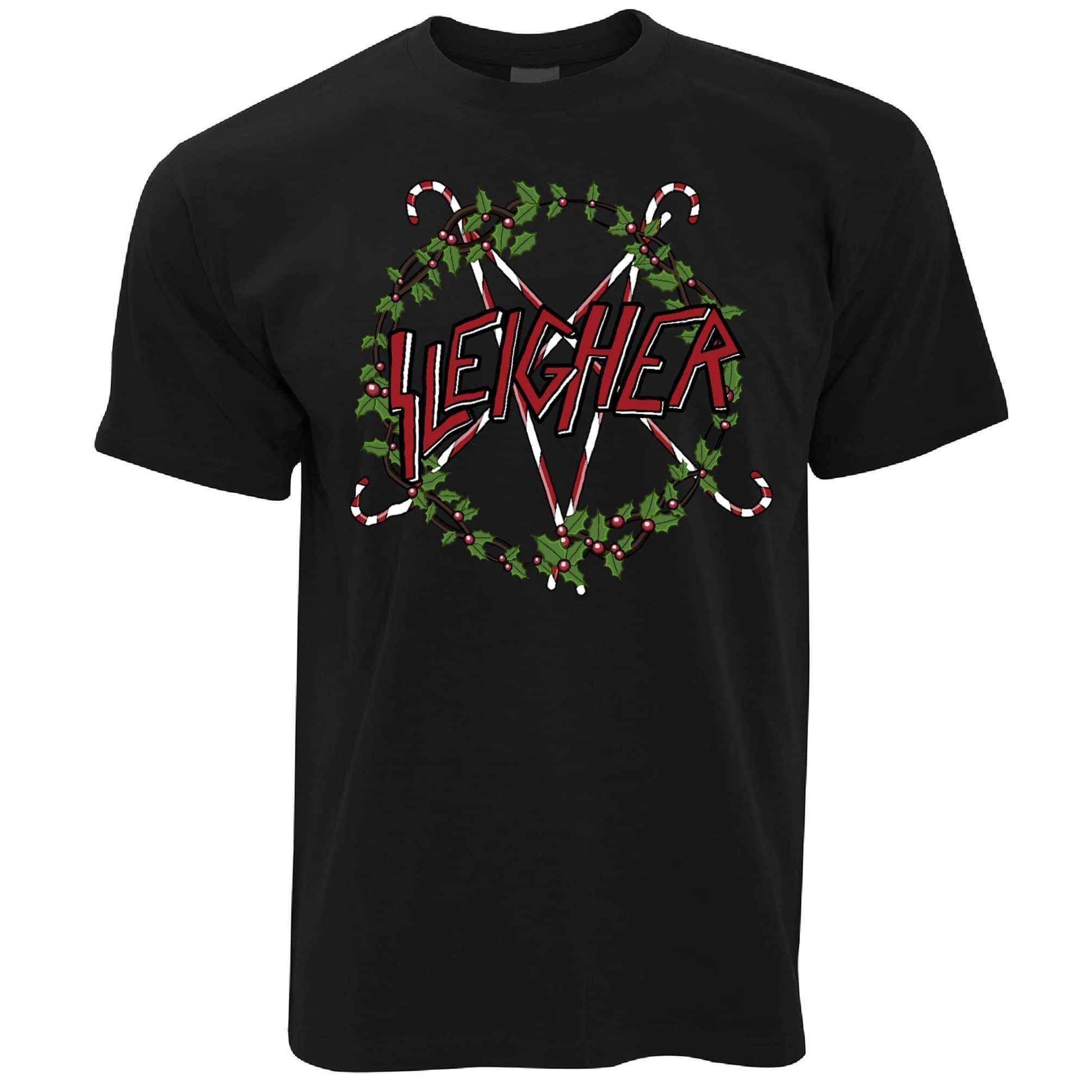 Christmas T Shirt Xmas Sleigher Alternative Rock Joke