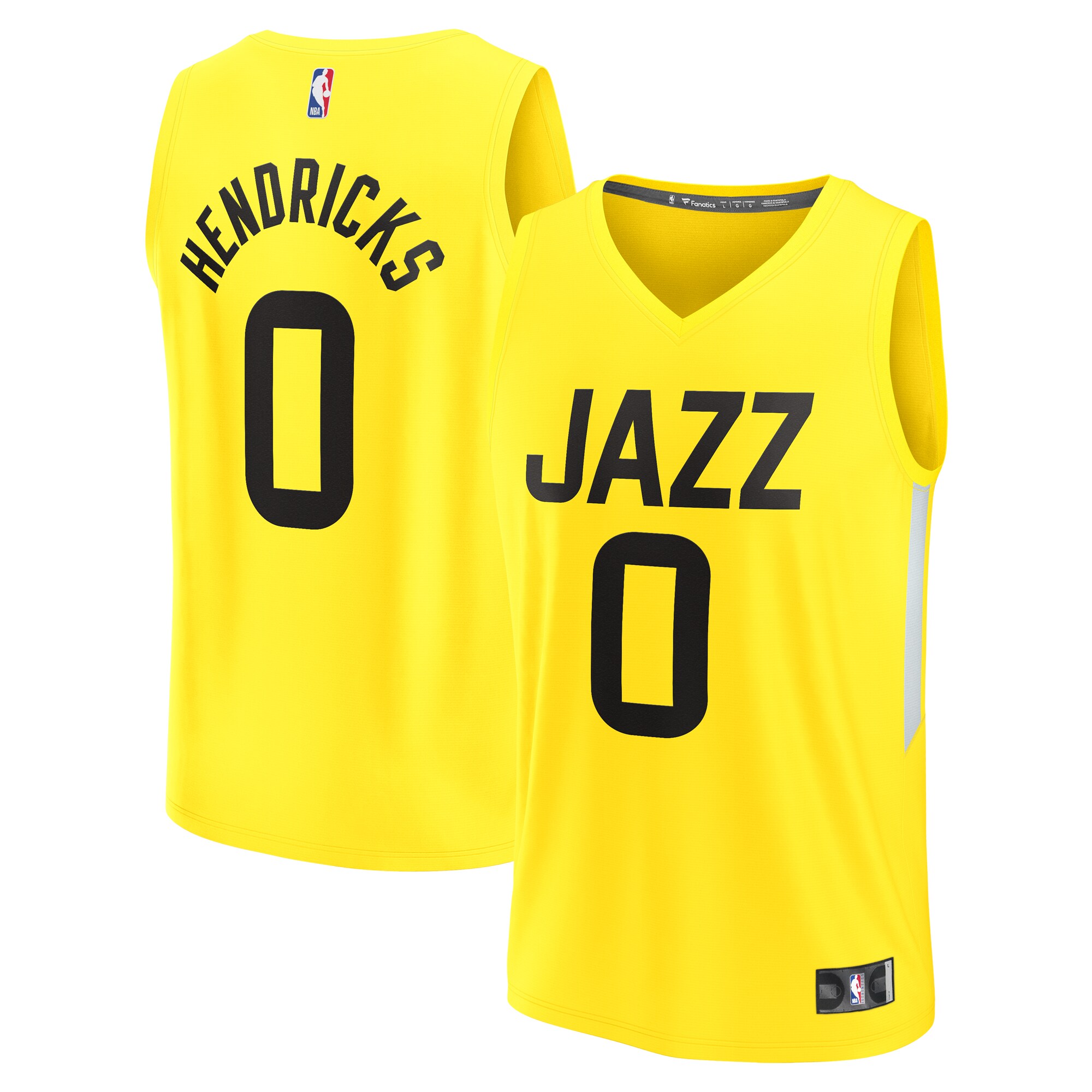 Taylor Hendricks Utah Jazz Branded Youth Fast Break Replica Jersey – Icon Edition – Yellow