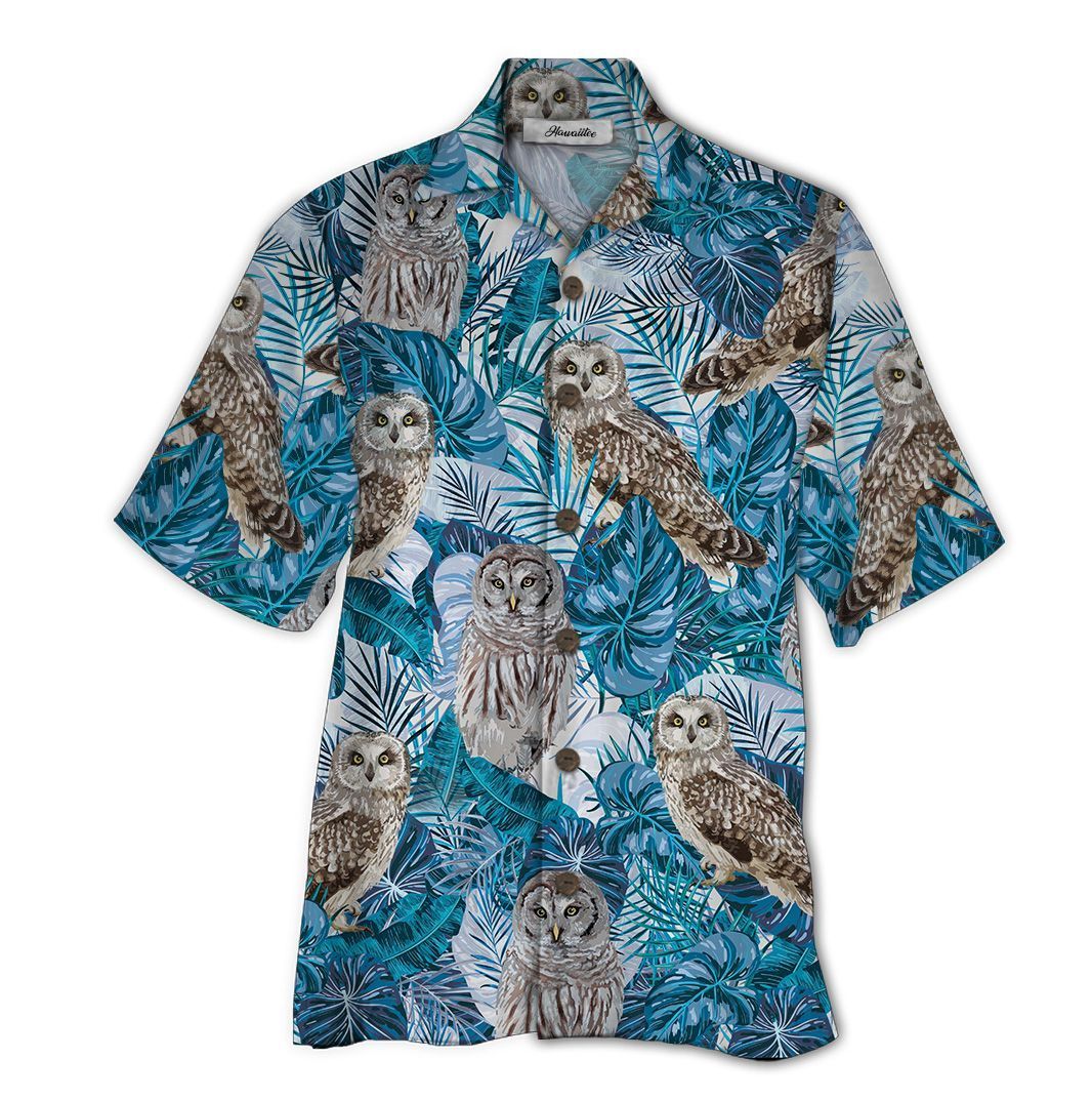 Owl Blue Unique Design Unisex Hawaii Shirt For Men And Women Ha75510