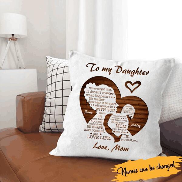 To My Daughter Personalized T-Shirt, Poster, Mug, Canvas Throw Pillow, Best Gifts For Mother And Daughter