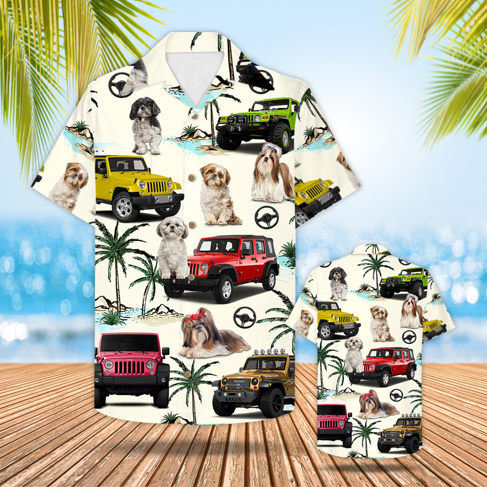 Jeep Shih Tzu Hawaii Shirt Gift For Trips And Pattern Trna Ha9037