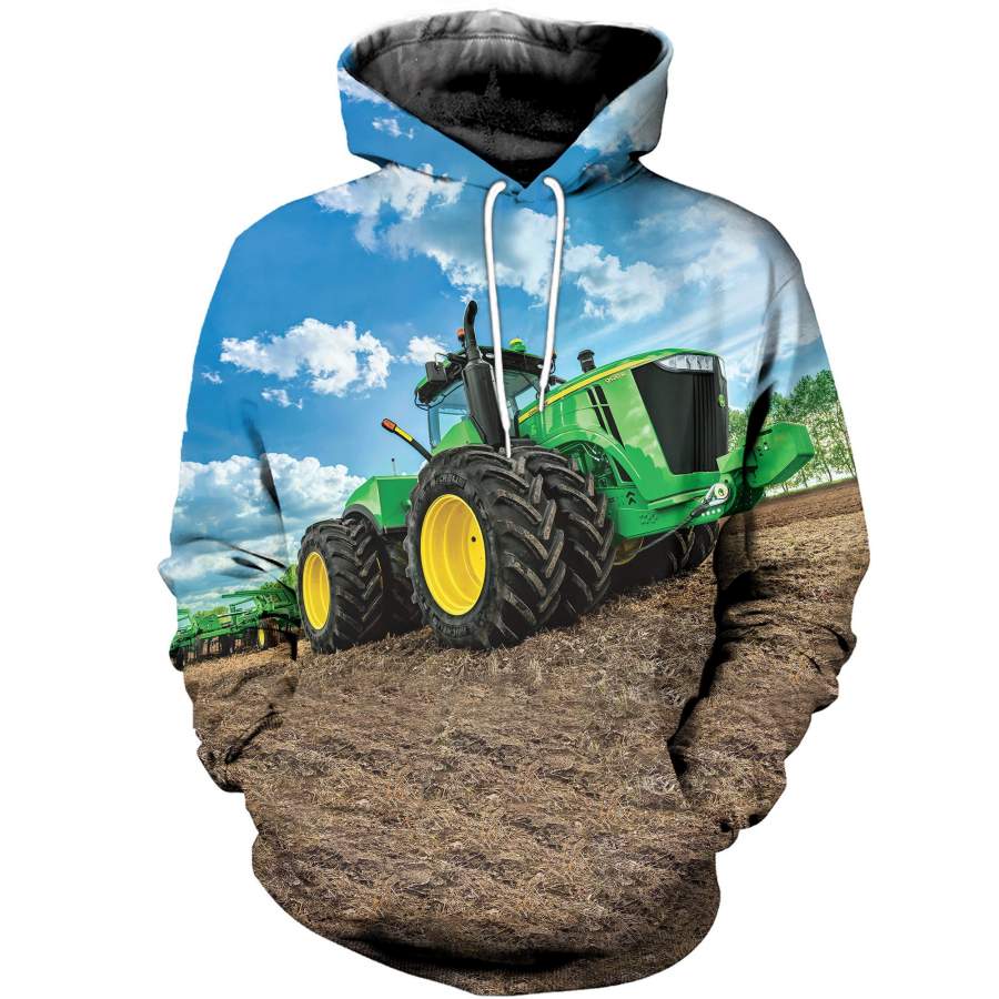 3D All Over Printed JD tractor T-shirt Hoodie SNTL090514