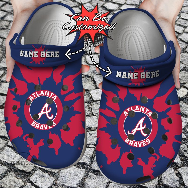 Baseball Personalized ABraves Color Splash Clog Shoes