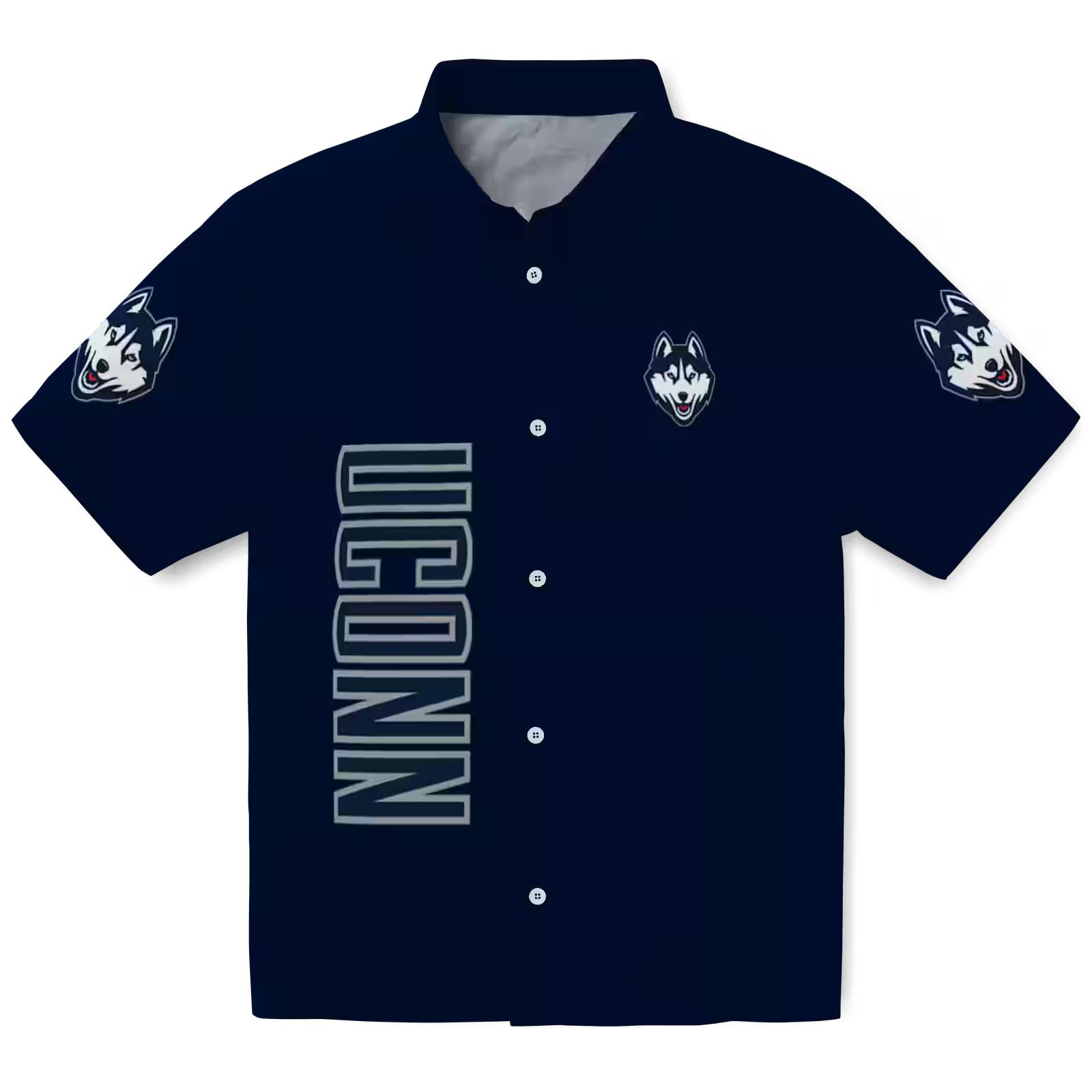 Uconn Huskies Stuart Minion Blue Hawaiian Shirt