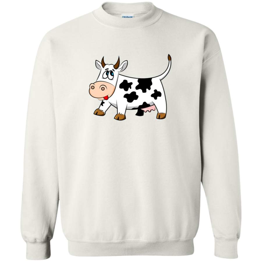 AGR Cow Crewneck Pullover Sweatshirt