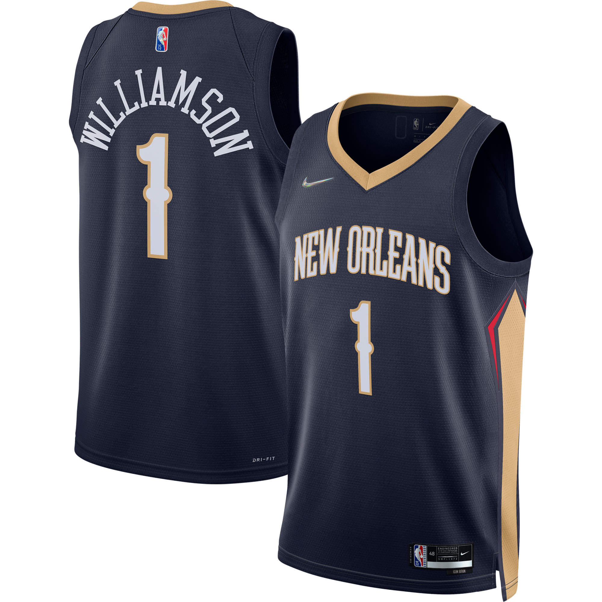 Zion Williamson New Orleans Pelicans 2021/22 Diamond Swingman Jersey – Icon Edition – Navy