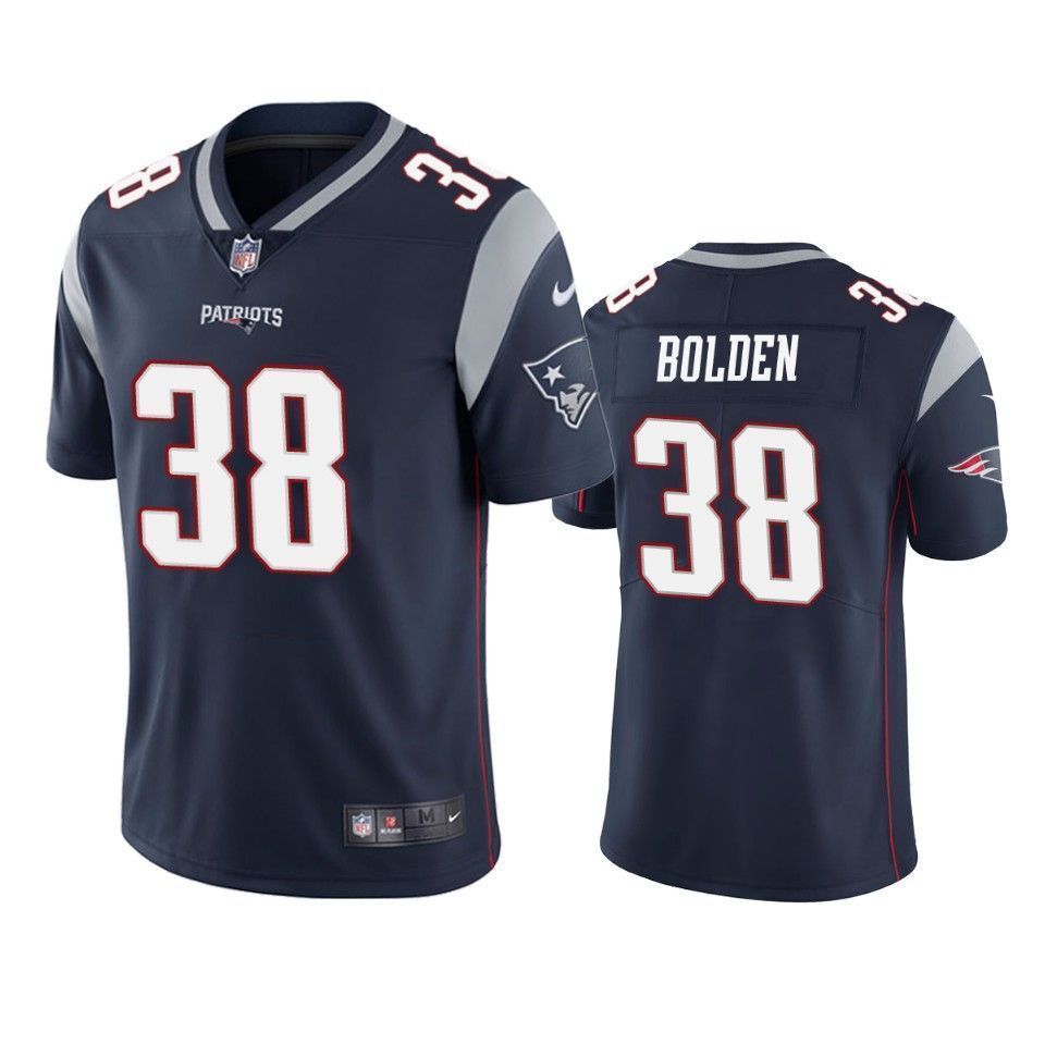 New England Patriots 38 Brandon Bolden Navy Vapor Untouchable Limited Mens 3D Jersey