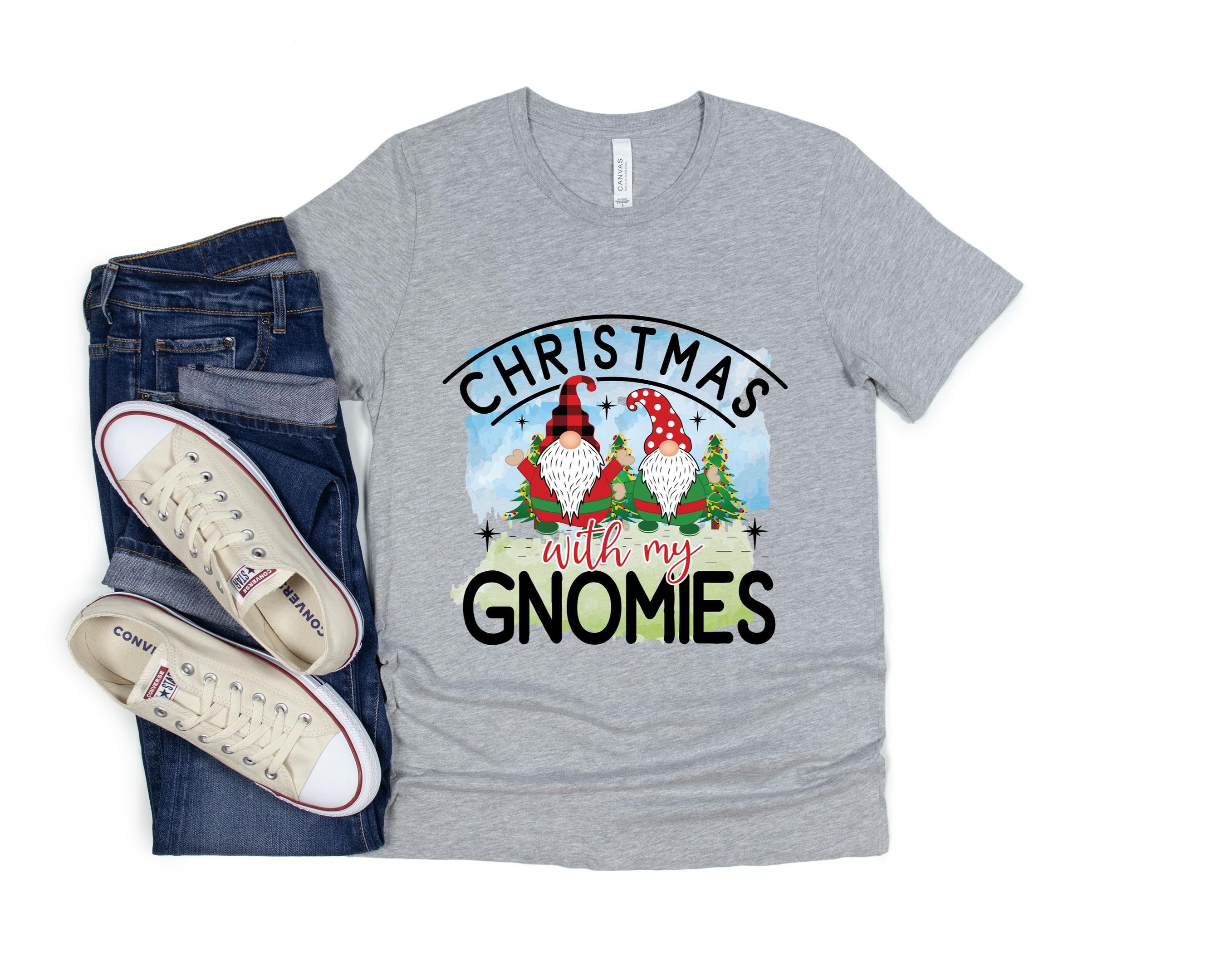 Christmas With My Gnomies Shirt, Gnome Shirt, Merry Christmas Shirt,  Christmas Funny Shirt, Christmas Gnomes Shirt