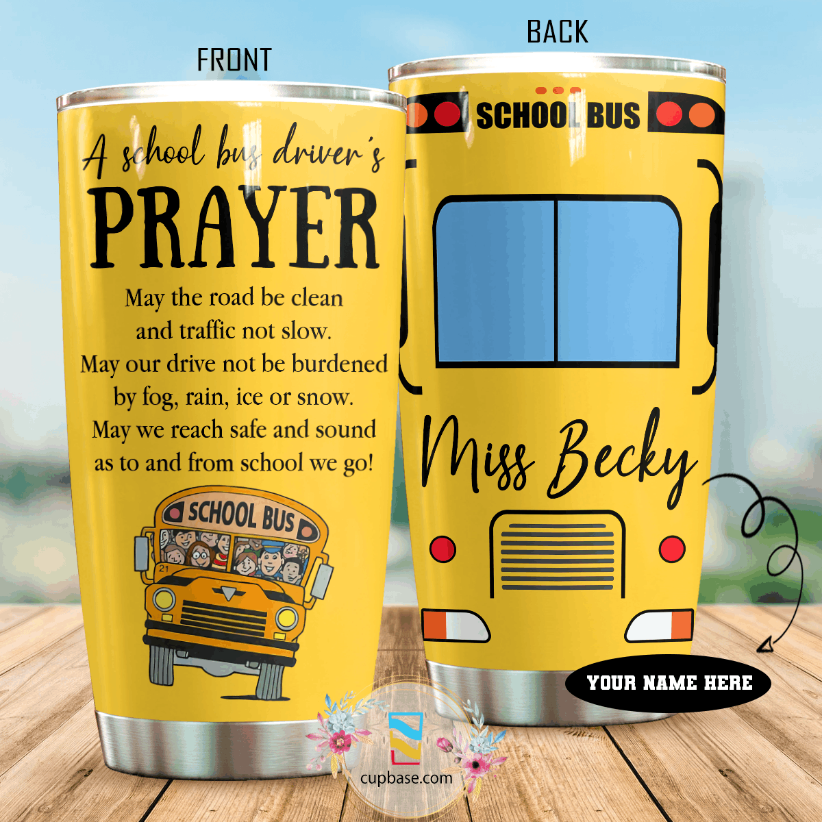 A School Bus Driver’s Prayer Personalized Tumbler T19A9