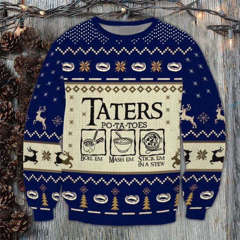 Lotr Taters Potatoes Ugly Christmas Sweater | For Men & Women | Adult | Us5921