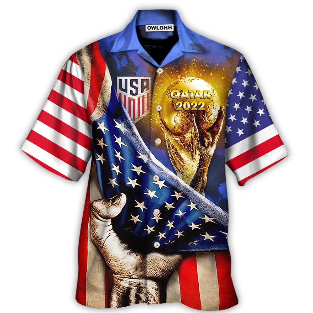 World Cup Qatar 2022 Usa Will Be The Champion Flag Vintage – Hawaiian Shirt  – Owl Ohh