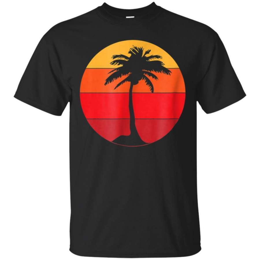 AGR Lone Palm Tree Abstract Sun Tshirt Jaq T-shirt