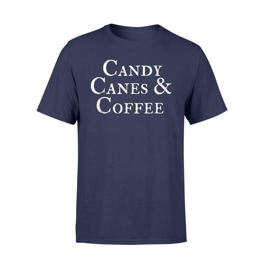 Candy Canes And Coffee Holiday T Shirt