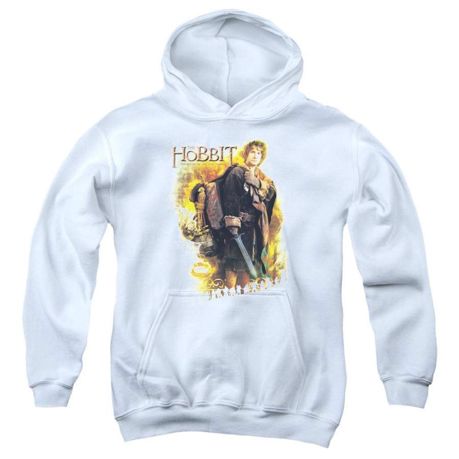 The Hobbit Bilbo Kids Youth Hoodie White