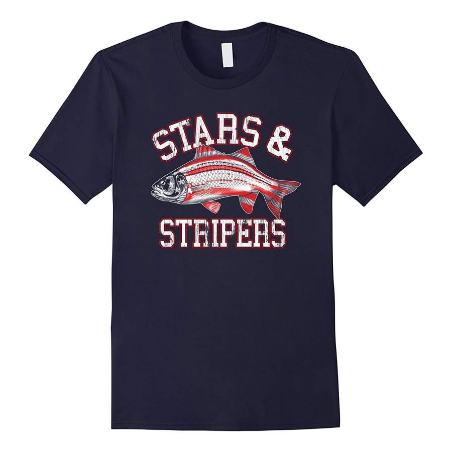 Stars & Stripers Fishing T-Shirt Mens T Shirt Fashion Cotton T-Shirts