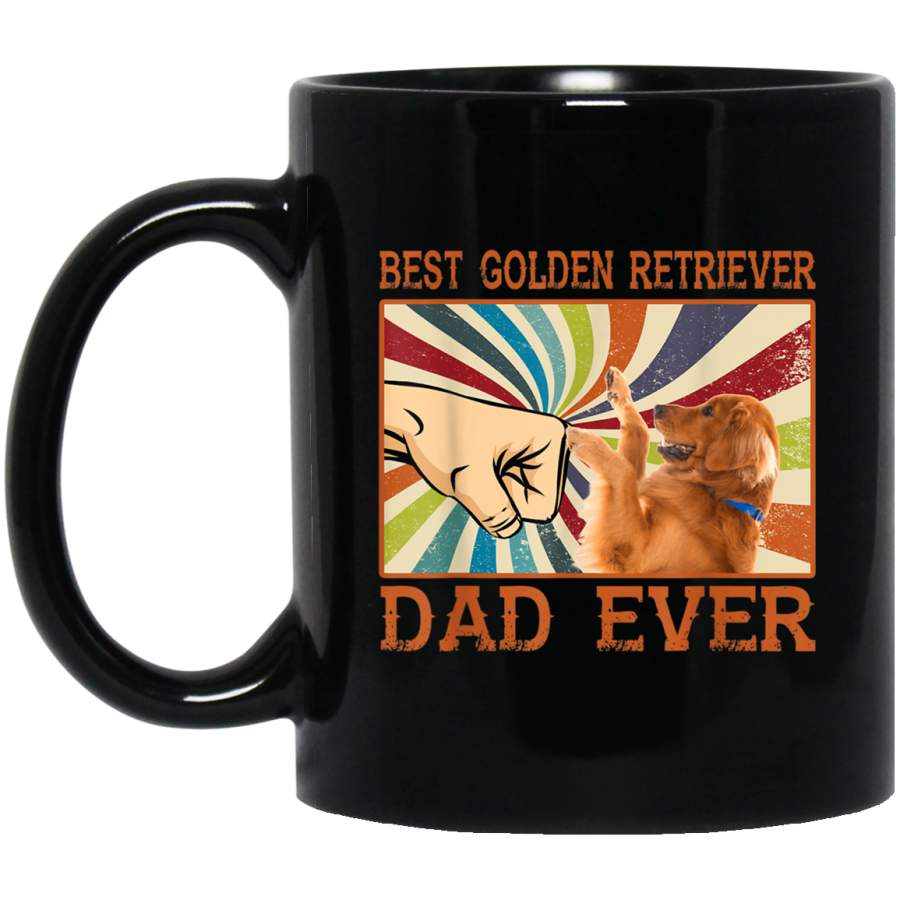 Best Golden Retriever Dad Ever Retro Vintage Gift Mug