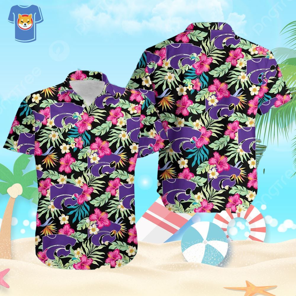 Kansas State Wildcats With Tropical Pattern Summer Hawaiian Shirt