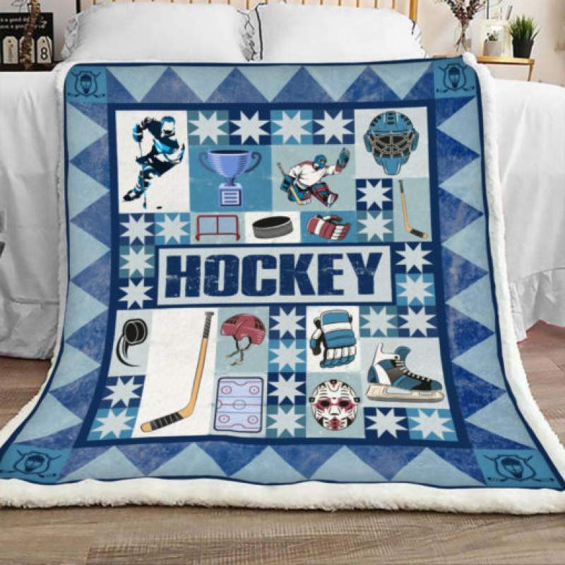 Ice Hockey Sherpa Blanket JR3102 85O36