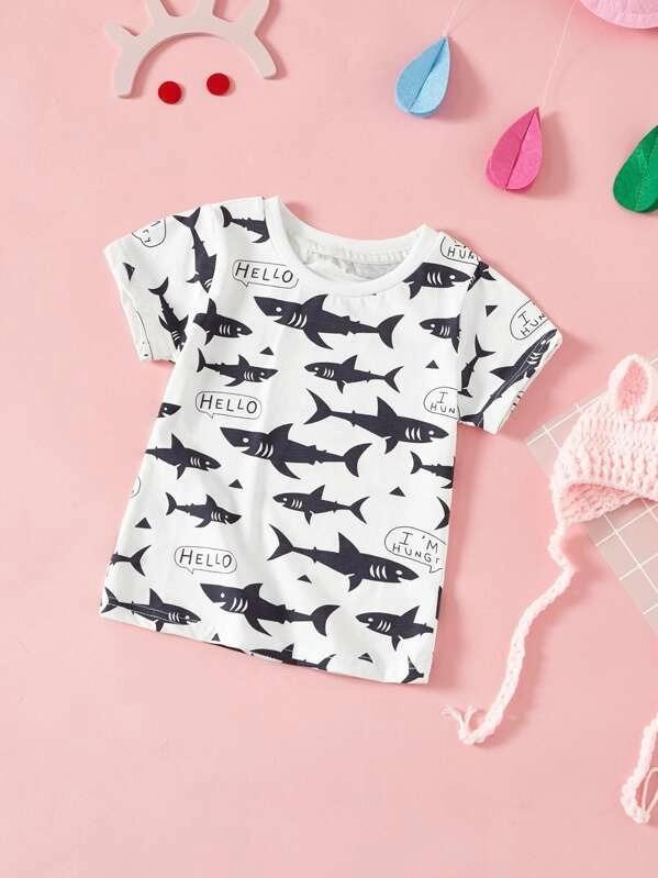 Toddler Boys Whale Print T-Shirt