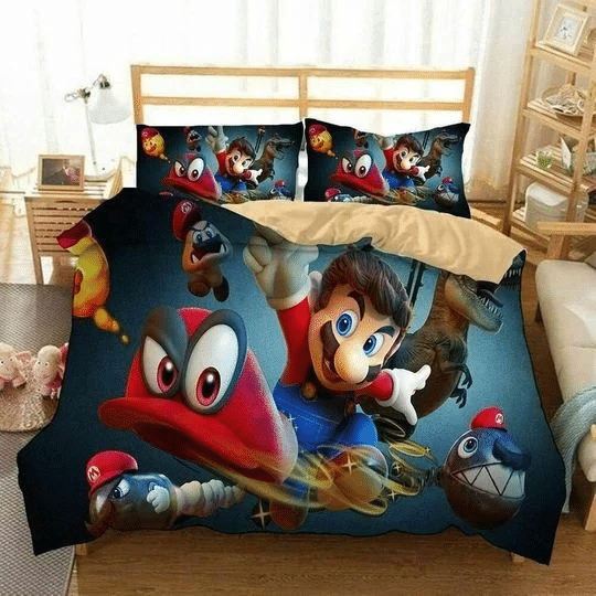 Super Mario Bros 8 Duvet Quilt Bedding Set 3