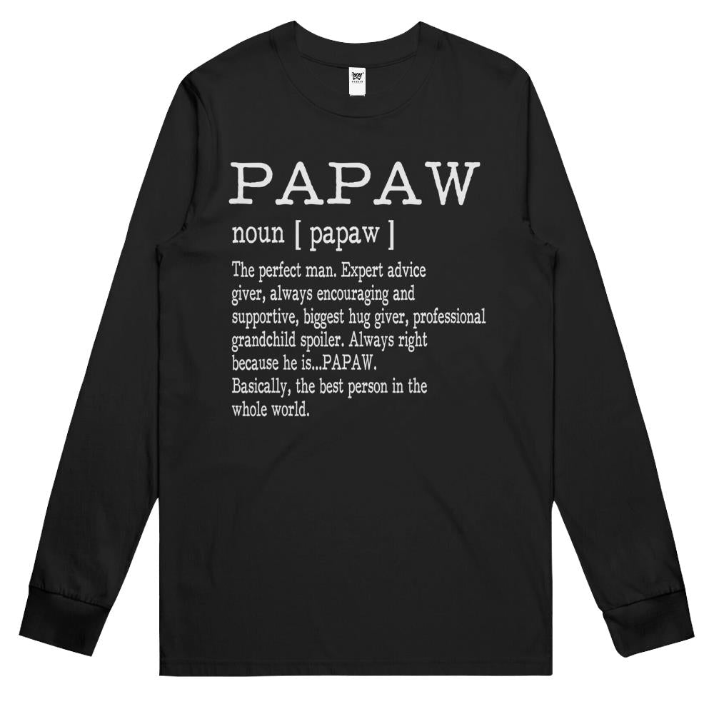 Papaw Definition Grandpa Father S Day Gifts – Men Long Sleeve T Shirts