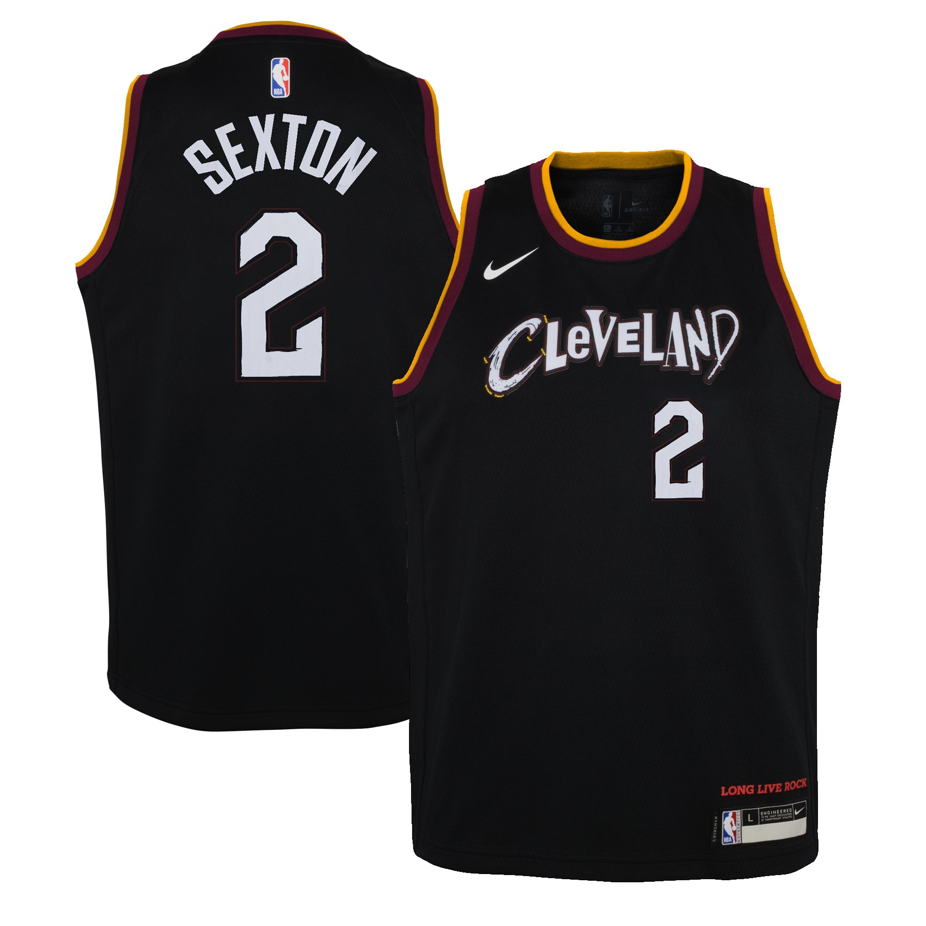 Collin Sexton Cleveland Cavaliers 2020/21 Swingman Jersey Black – City Edition NBA