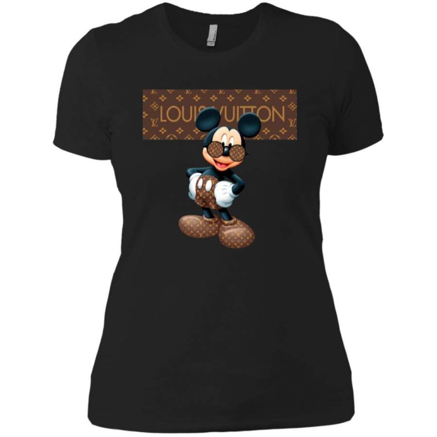Best Louis Vuitton Mickey Mouse Shirt Women Cotton T-Shirt | Ocaso