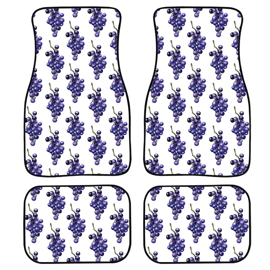 Watercolor Grape Pattern Print Front And Back Car Floor Mats, Front Car Mat