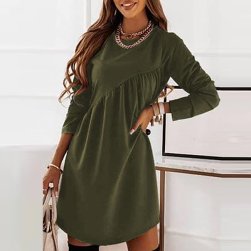 Women Office Casual Loose Autumn Dress Fashion Solid Long Sleeve Irregular Dress Elegant Women Dress For Party 2022 Vestidos alx