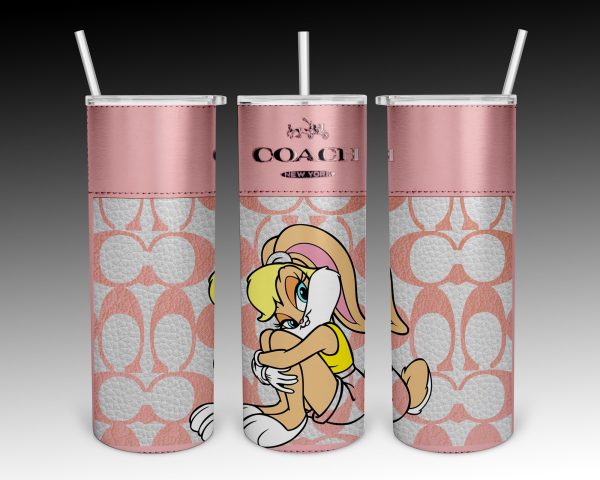 Lola Bunny Coach Yeti Inspired Tumbler Cup Luxury Skinny Tumbler Gifts For Men Women Ht