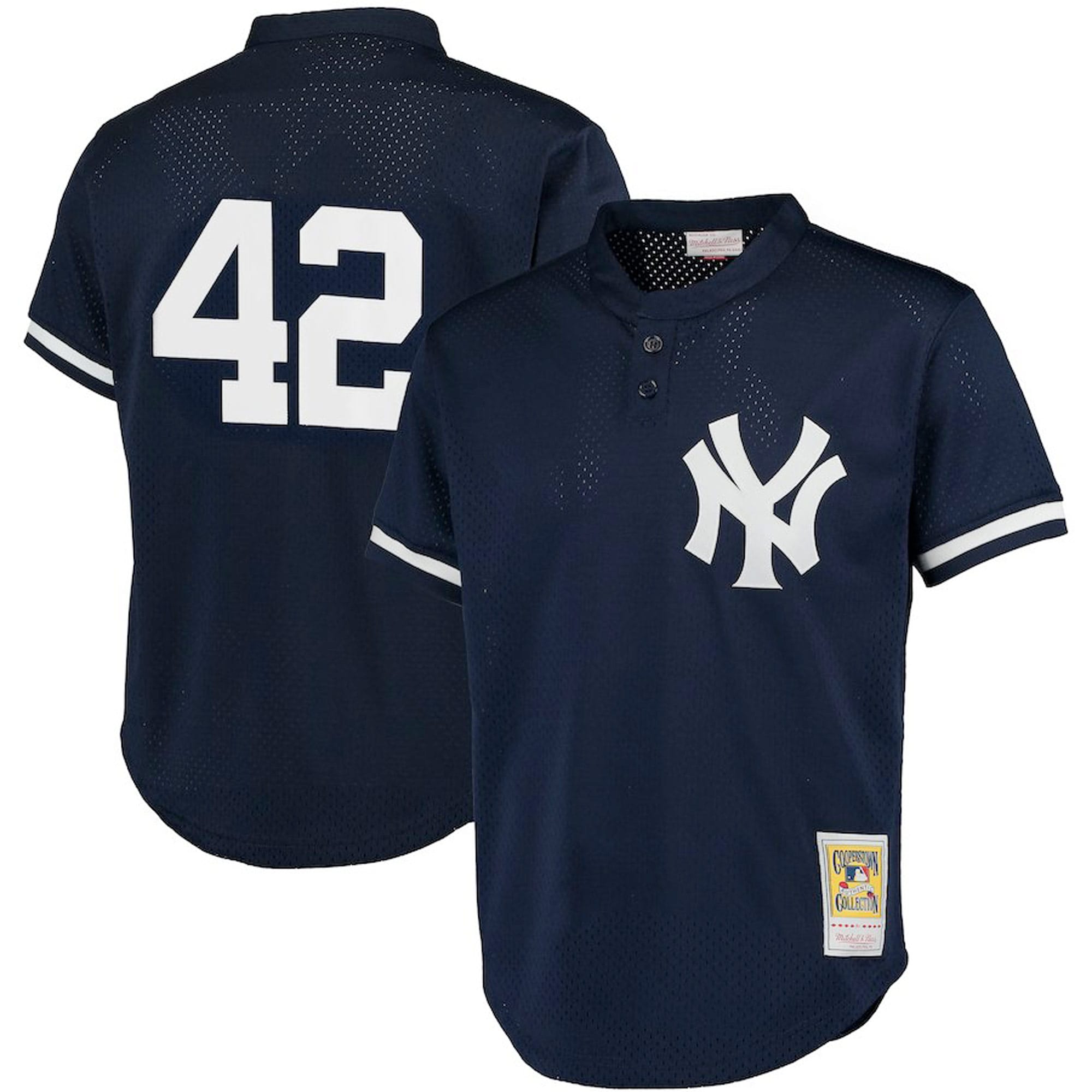 Mariano Rivera New York Yankees Mitchell & Ness Cooperstown Collection Big & Tall Mesh Batting Practice Jersey – Navy