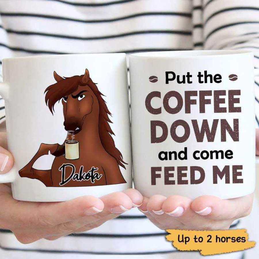 Come Feed Me Horse Personalized AOP Coffee Mug