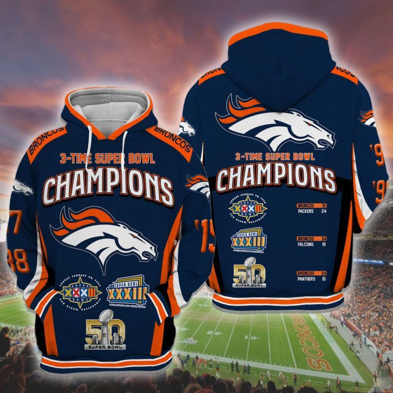 Denver Broncos 87 Unisex 3D Hoodie Gift For Fans