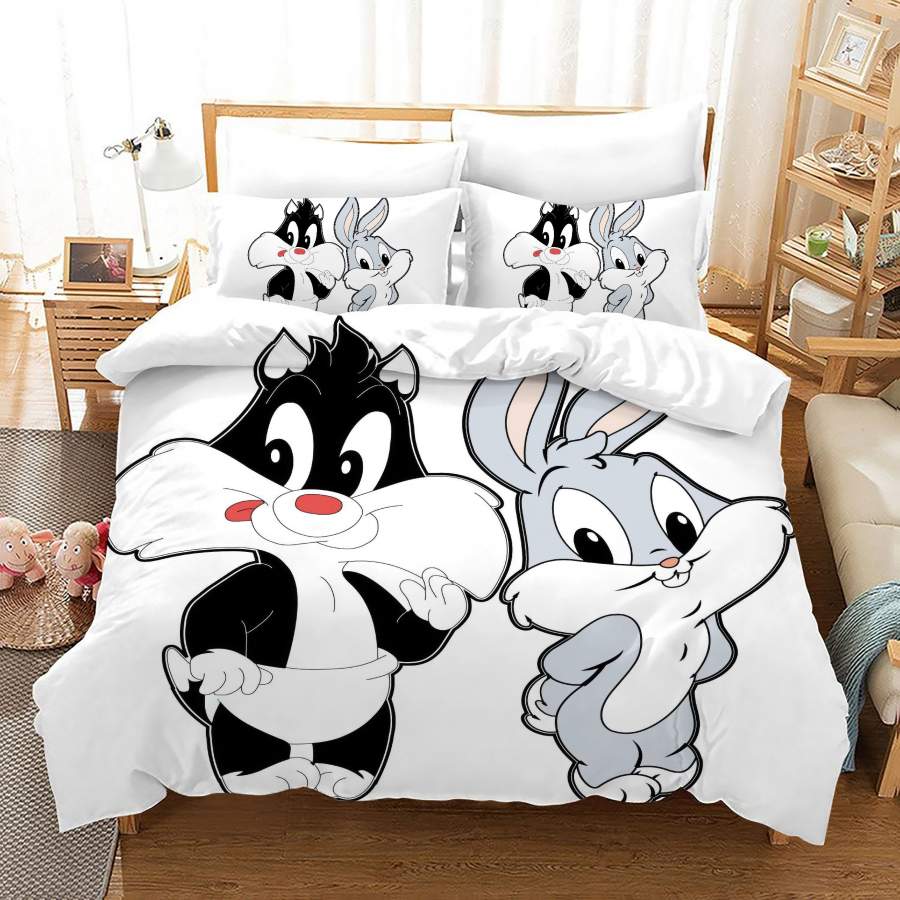 Looney Tunes Bugs Bunny #7 Duvet Cover Quilt Cover Pillowcase Bedding Set Bed Linen Home Bedroom Decor