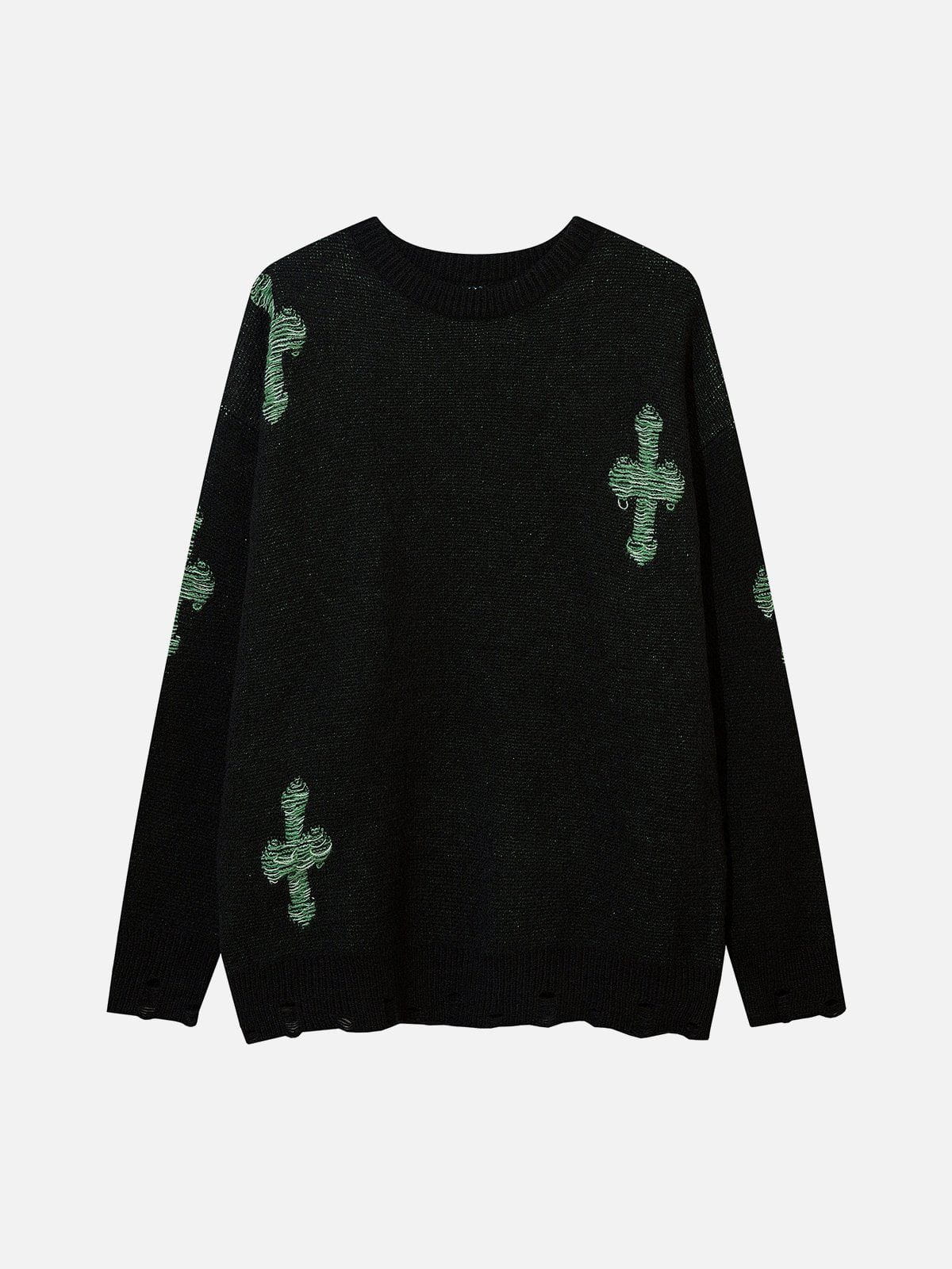 Talishko™ – Cross Contrast Jacquard Sweater