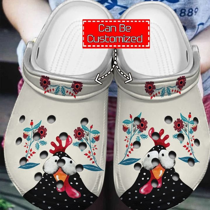 Personalized Beautiful Chicken Crocs Clog Shoes Chicken Crocs