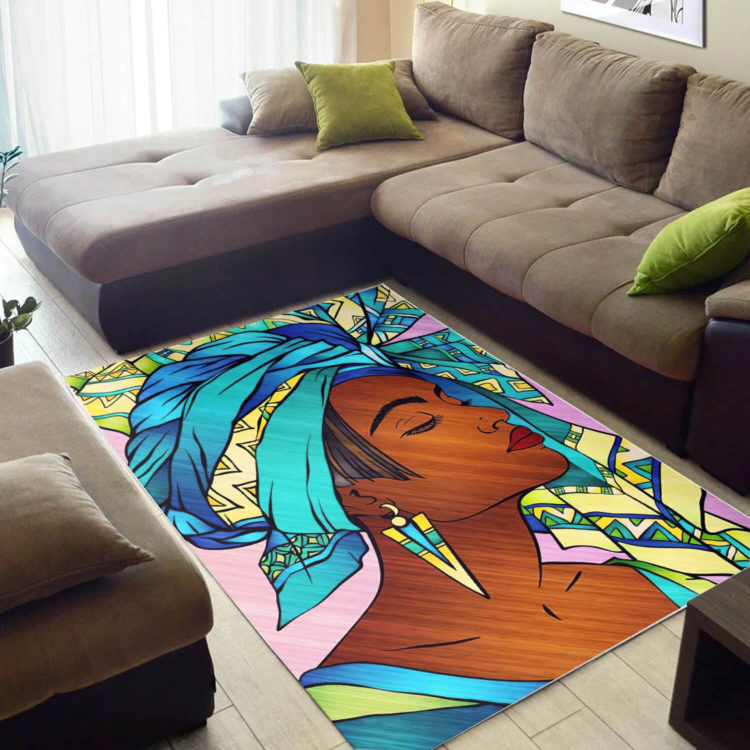 African American Area Rugs Beautiful Afro American Woman African American Print Rug Afrocentric Living Room Ideas BPS08886