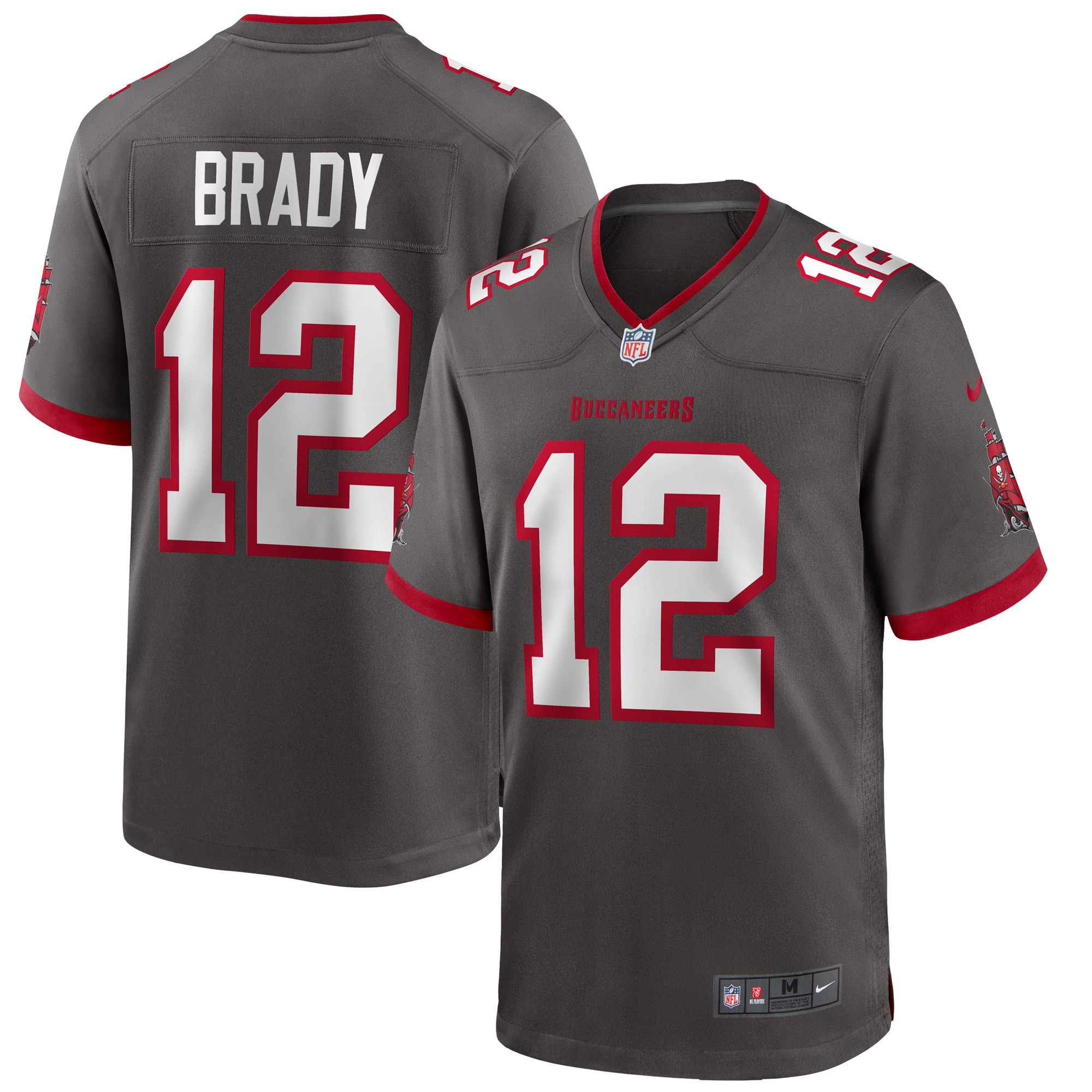 Tom Brady Tampa Bay Buccaneers Alternate Game Jersey Pewter NFL