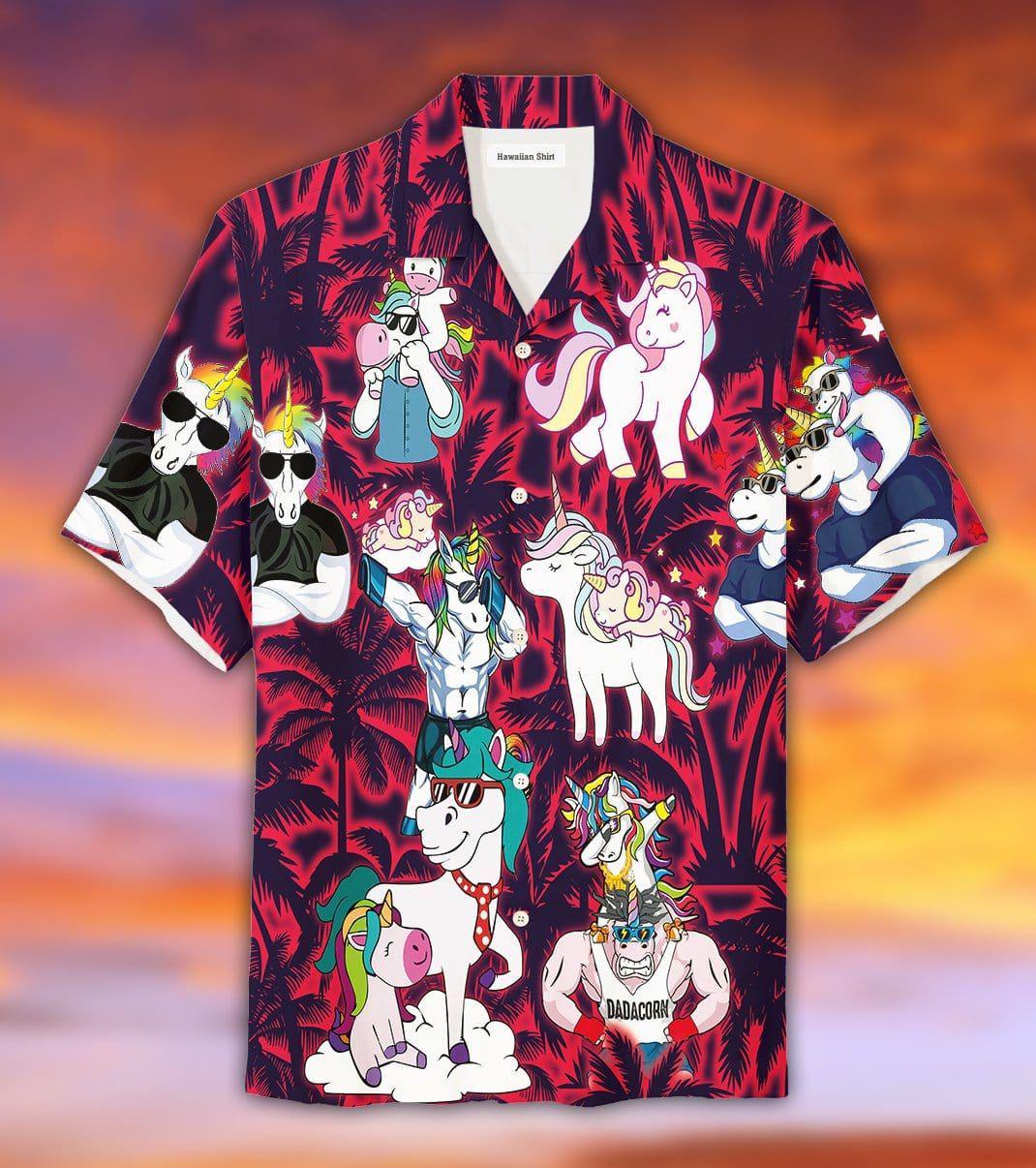 Unicorn Dadacorn Like Normal Dad But Much More Magical Hawaii Shirt For Men Women Ha77424