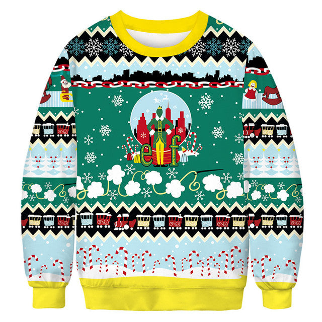 3D Funny Print Hoodies  For Man Ugly Christmas Sweater Christmas Jumpers