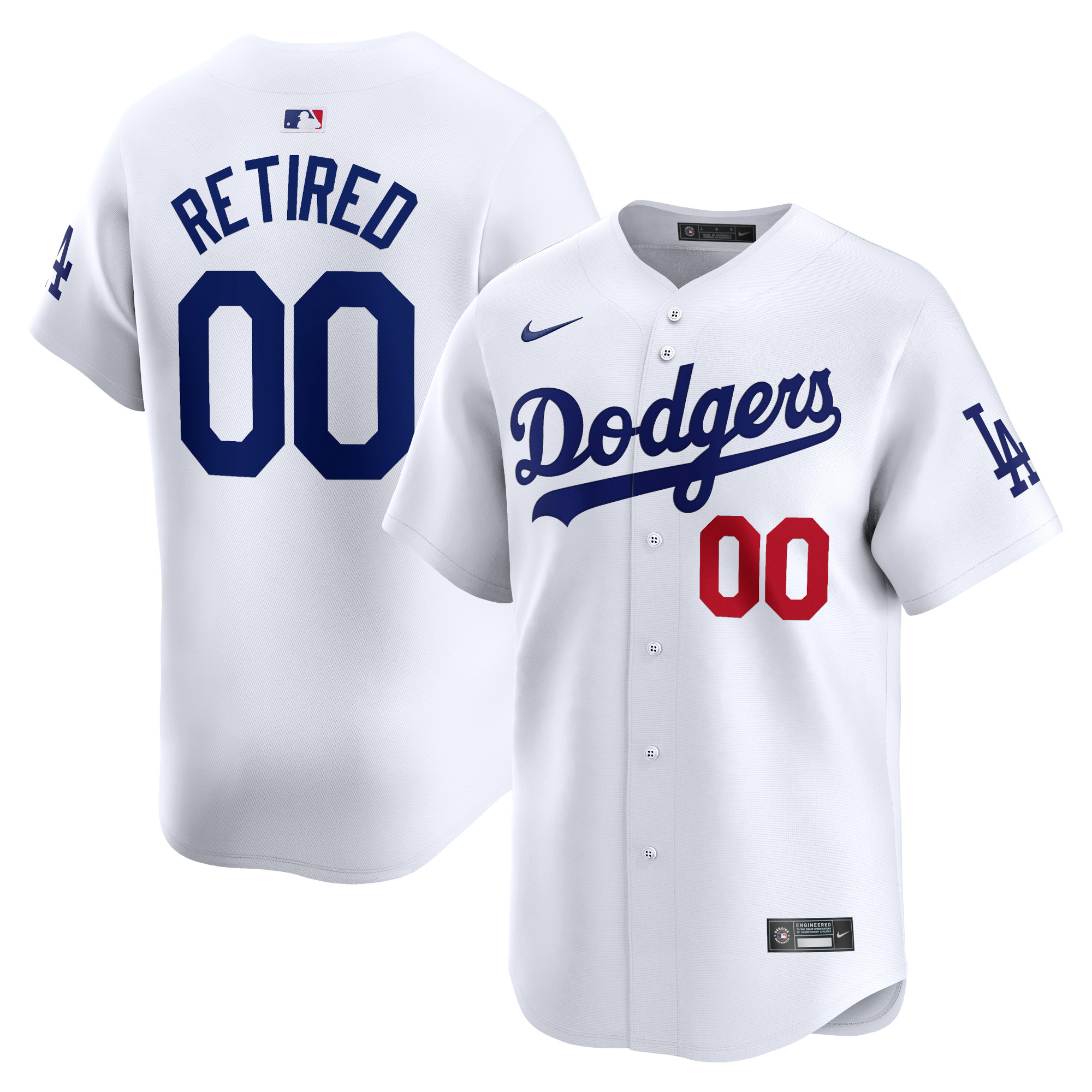 Los Angeles Dodgers Home Limited Pick-A-Player Retired Roster Jersey – White