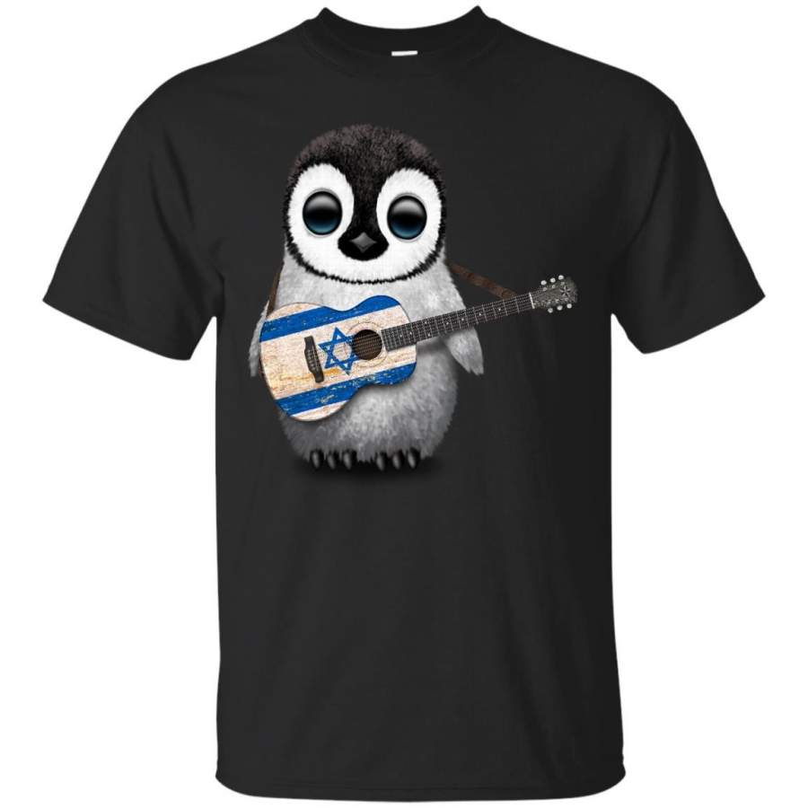 ISRAEL – Baby Penguin Playing Israeli Flag Guitar T Shirt & Hoodie