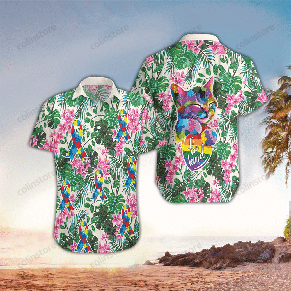 Cat Hawaii Button Up Shirt Aloha Ha83680