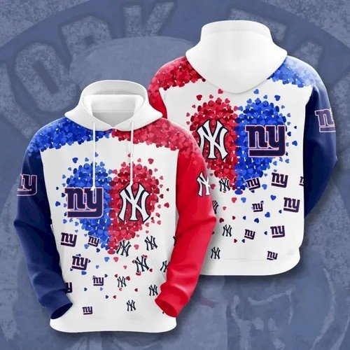 New York Giants X New York Mets Love 69 Unisex 3D Hoodie Gift For Fans