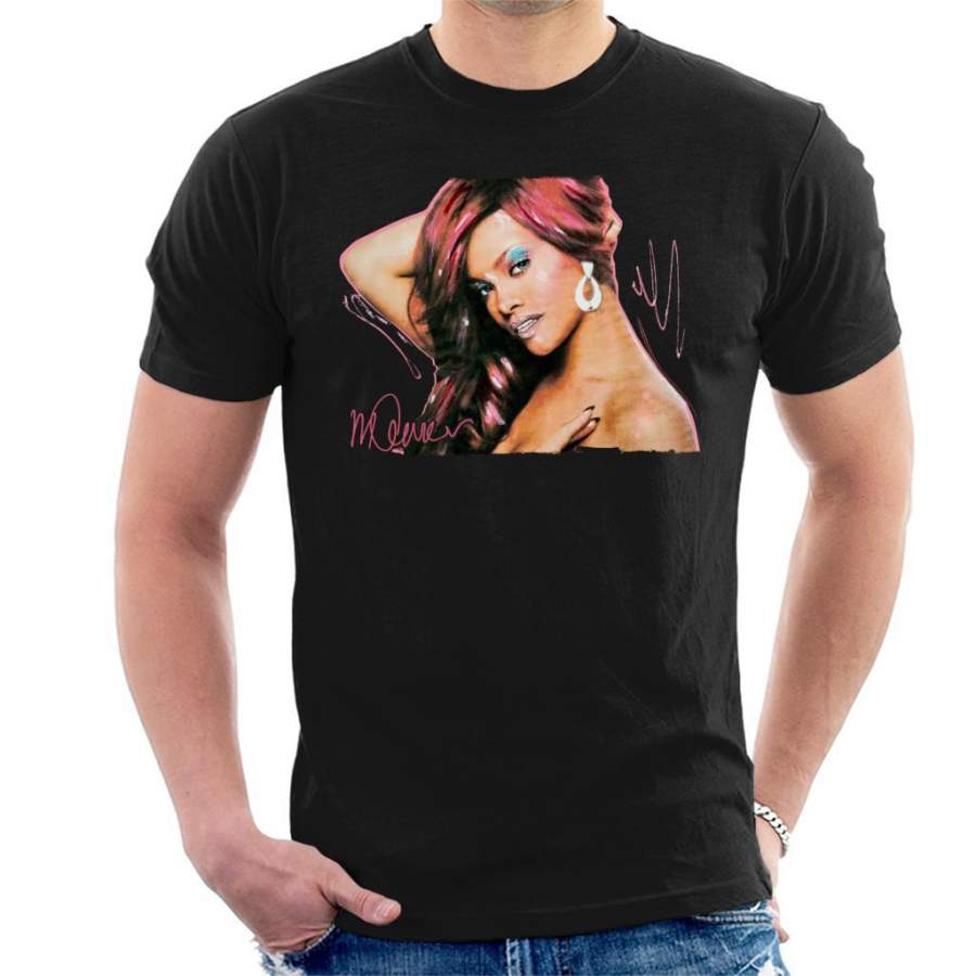Sidney Maurer Original Portrait Of Rihanna Drop Earrings Men’s T-Shirt