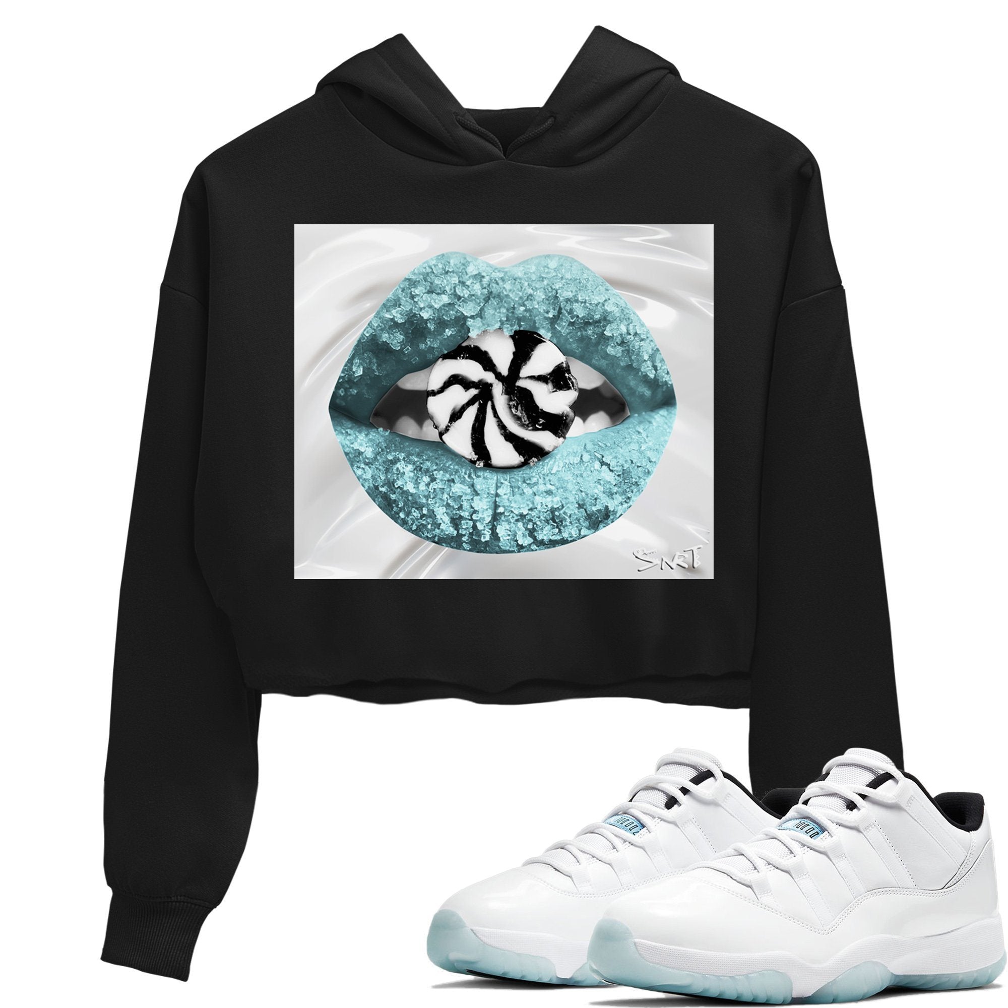 Lips Candy Crop Hoodie – Air Jordan 11 Legend Blue