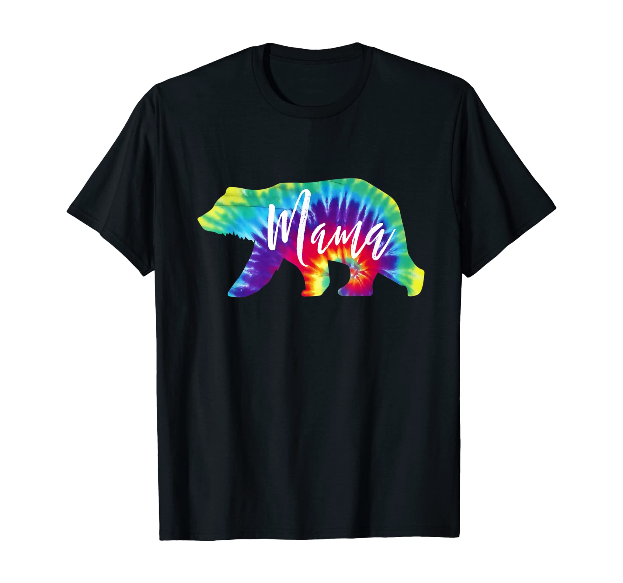 Womens Mama Bear Shirt Family Tie Dye Tee Gift for Mom