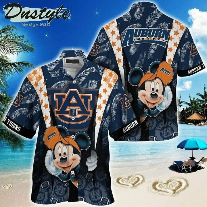 NCCA Auburn Tigers Mickey Mouse Hawaiian Shirt