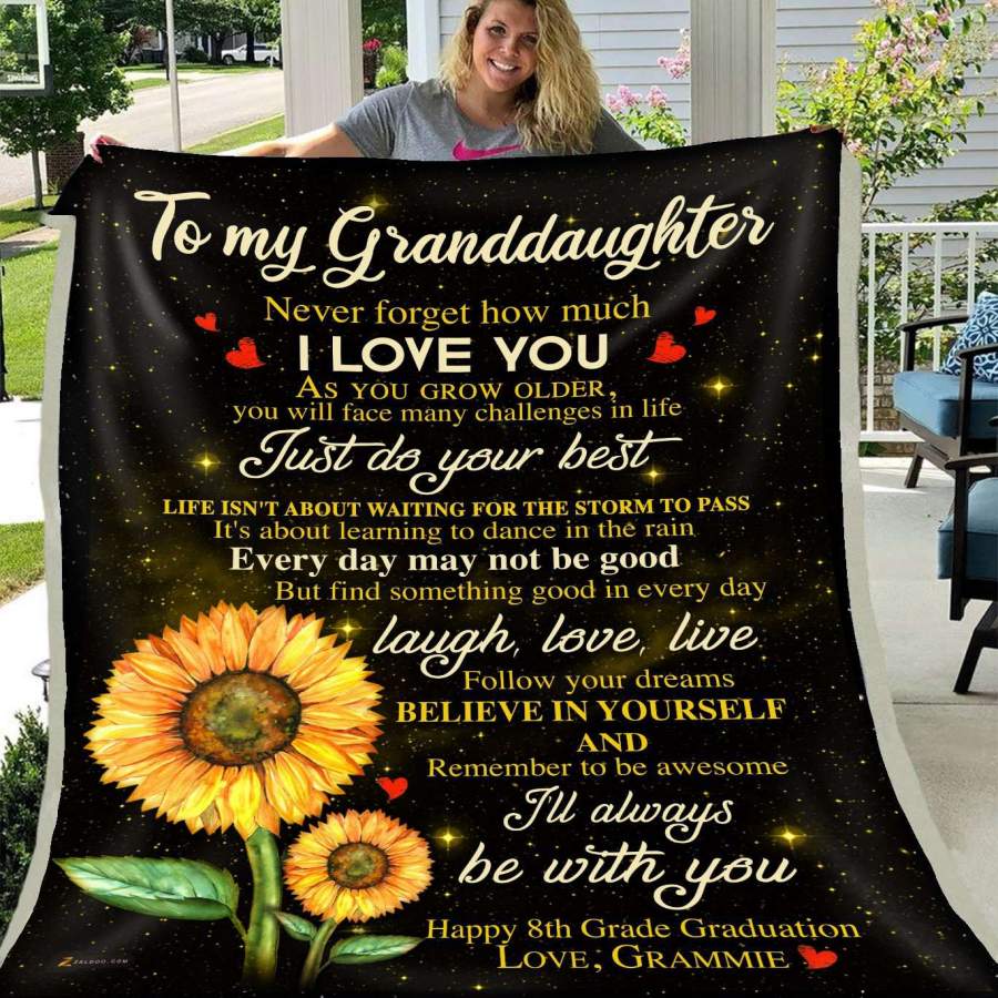 Blanket Gift For  Granddaughter Just Do Your Best Blanket